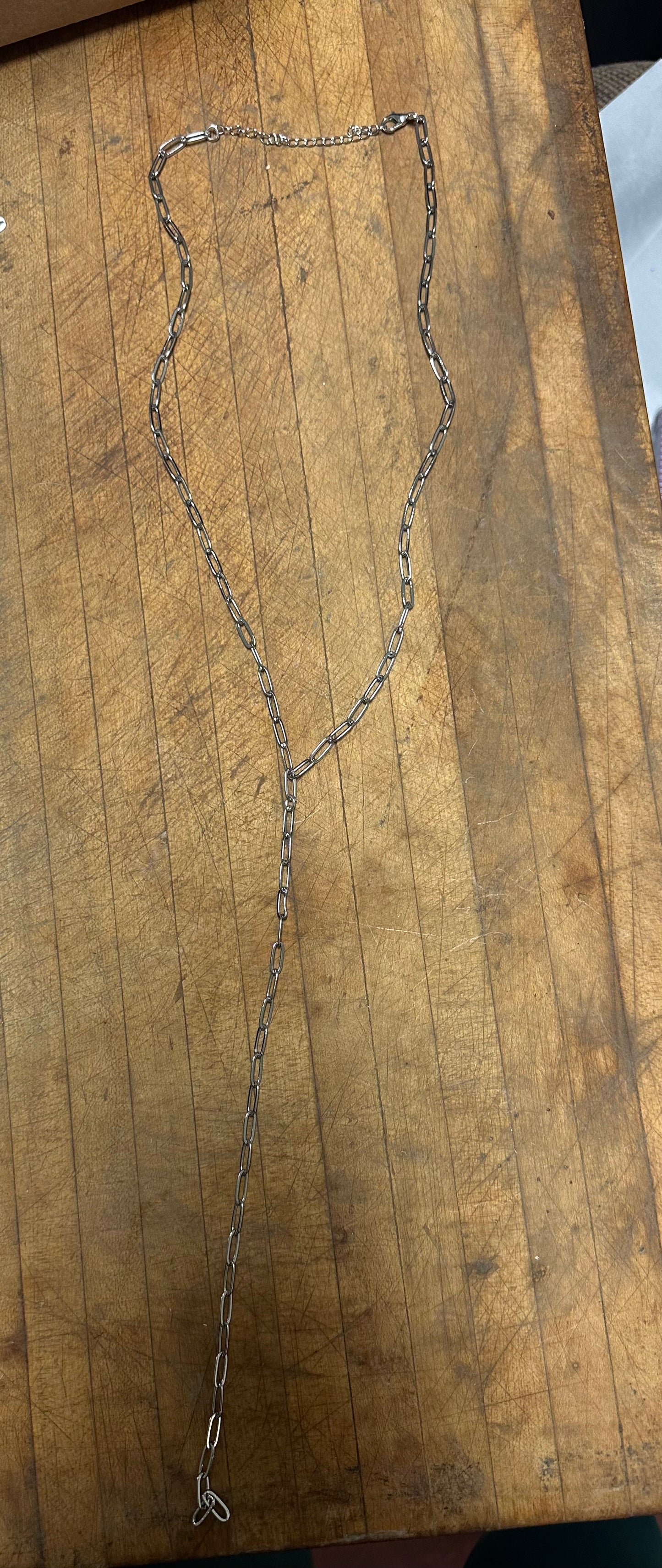 Lariat Chain- Silver