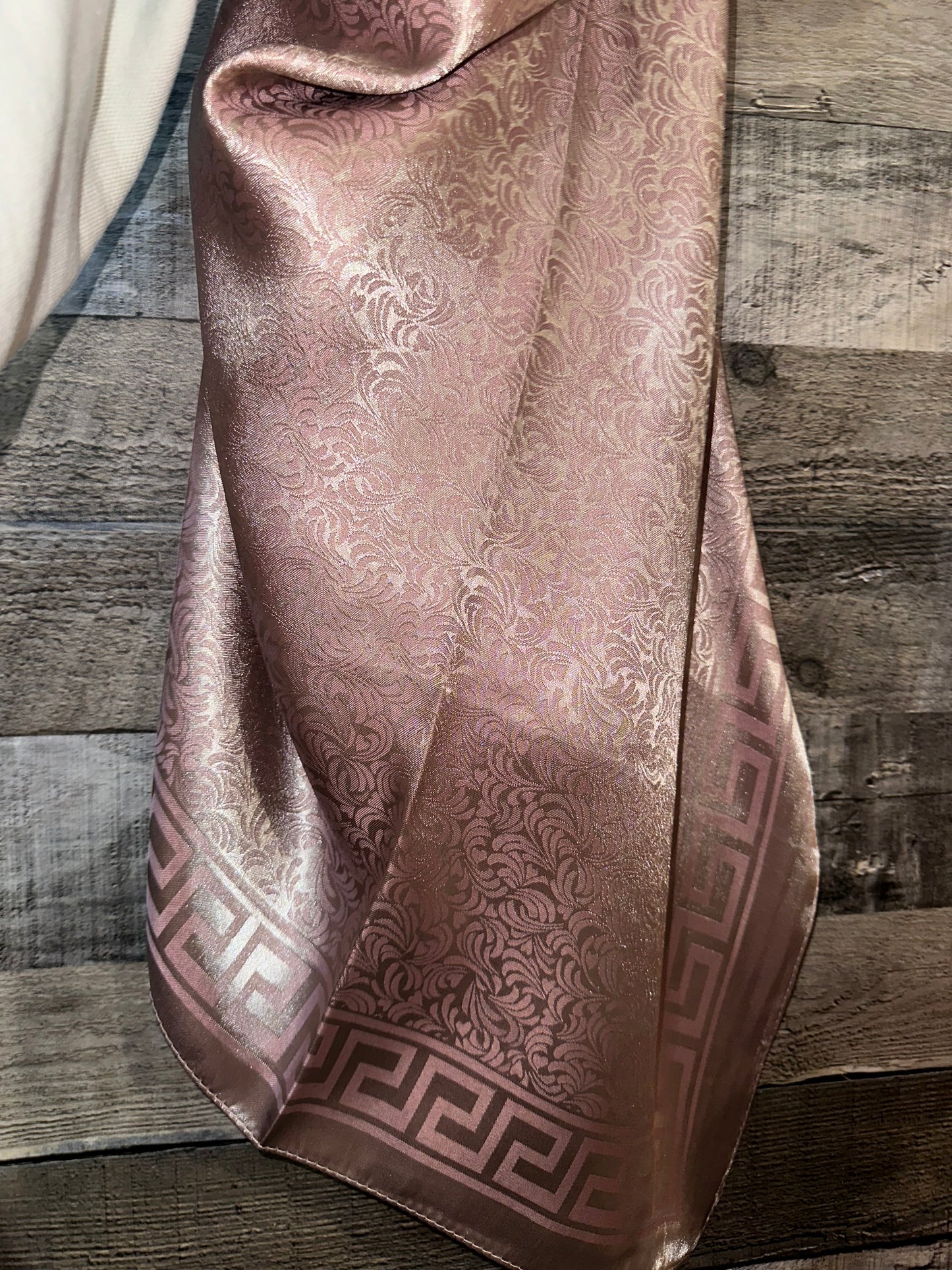 Tan Jacquard Wild Rag/Scarf