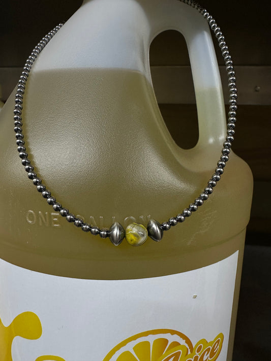 Bumblebee Jasper Pearl Necklace