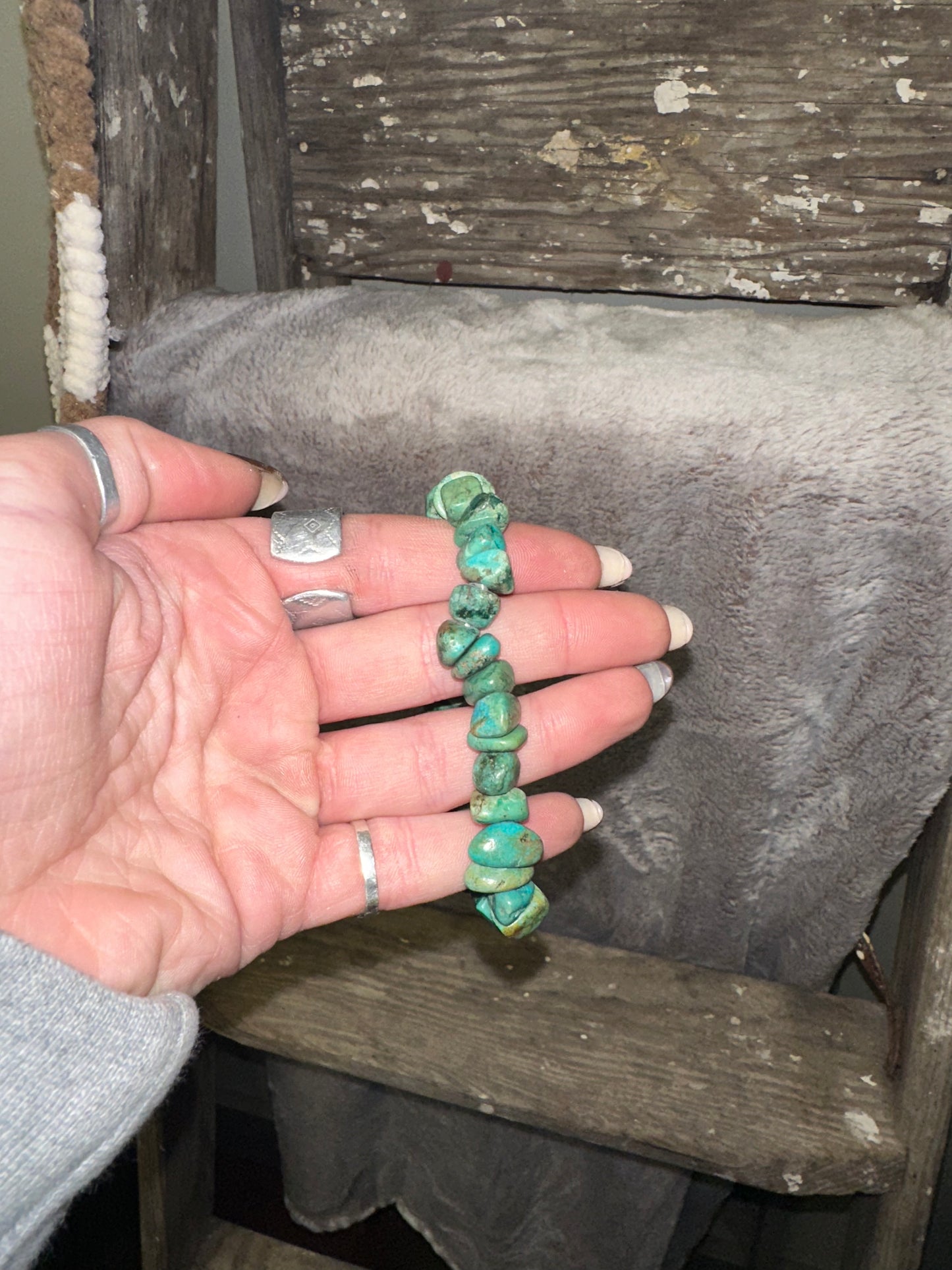 Chunky Natural Turquoise Bracelet