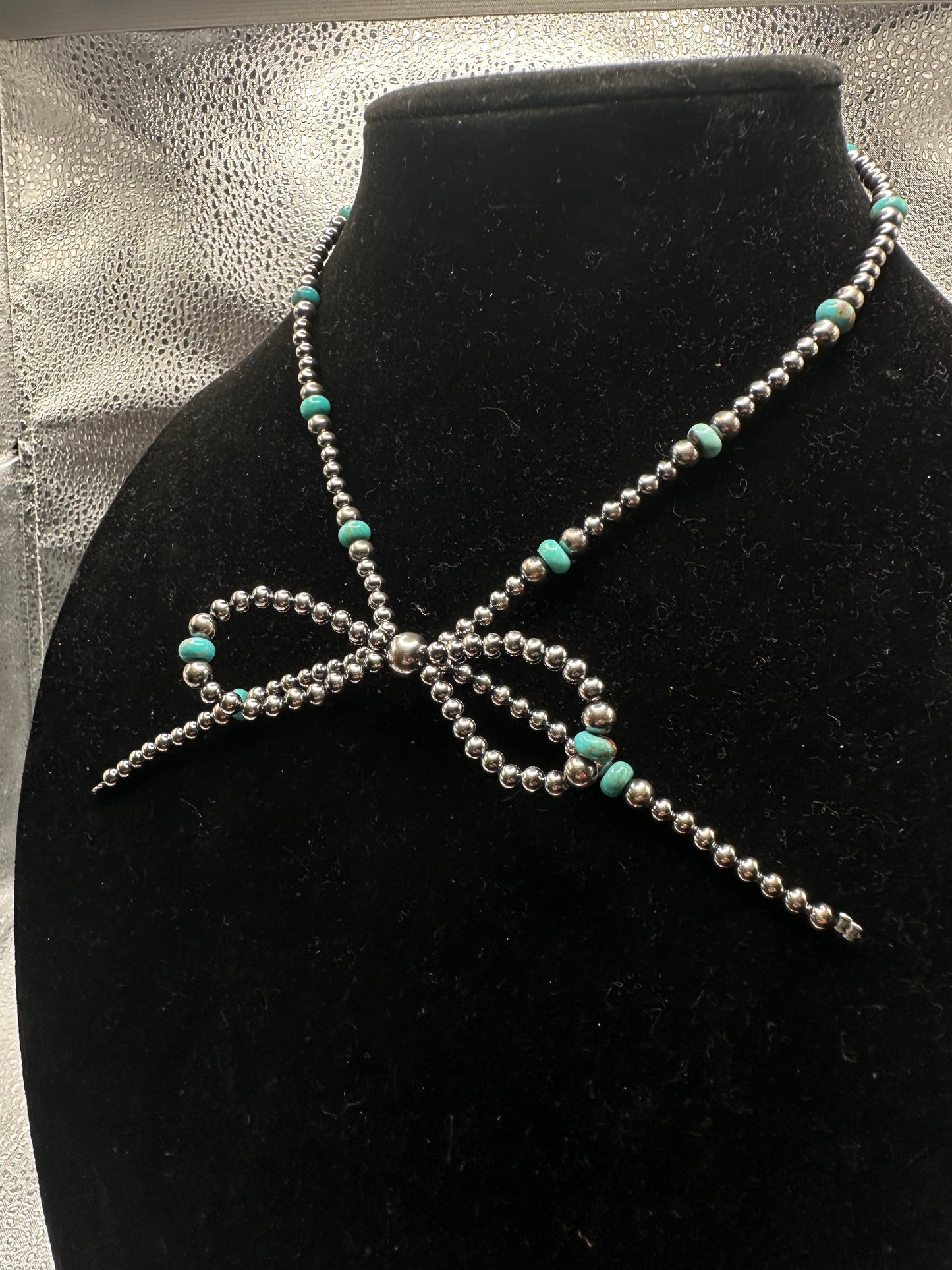 Turquoise Bow Necklace